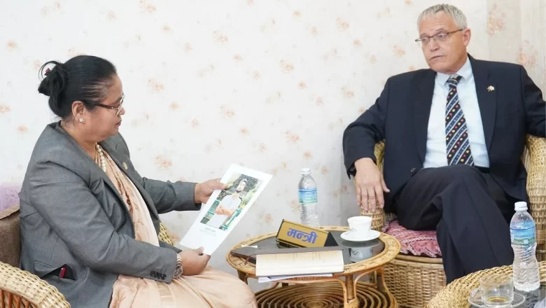 महिला मन्त्री चौधरी र इजरायली राजदूतबिच शिष्टाचार भेट