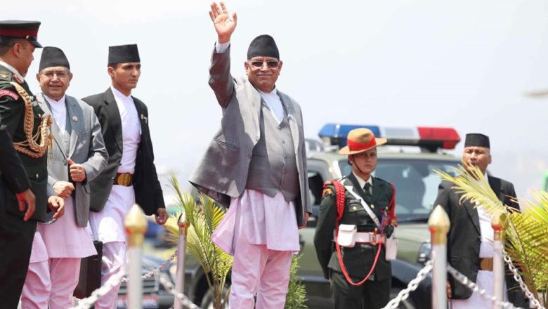 प्रधानमन्त्री प्रचण्ड भारत प्रस्थान