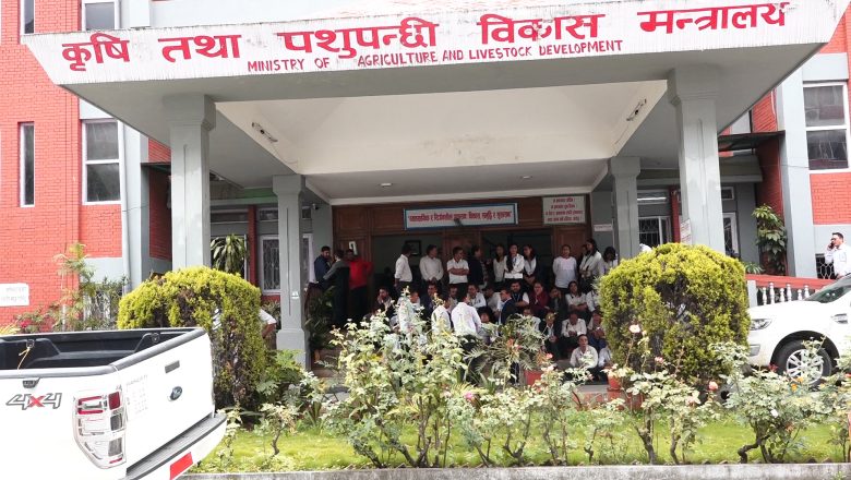 कृषि मन्त्रालयका कर्मचारी आज पनि आन्दोलनमा