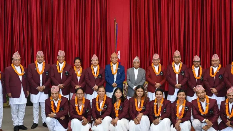 ओलम्पिकमा सहभागी हुन जाने नेपाली टोलीको बिदाइ