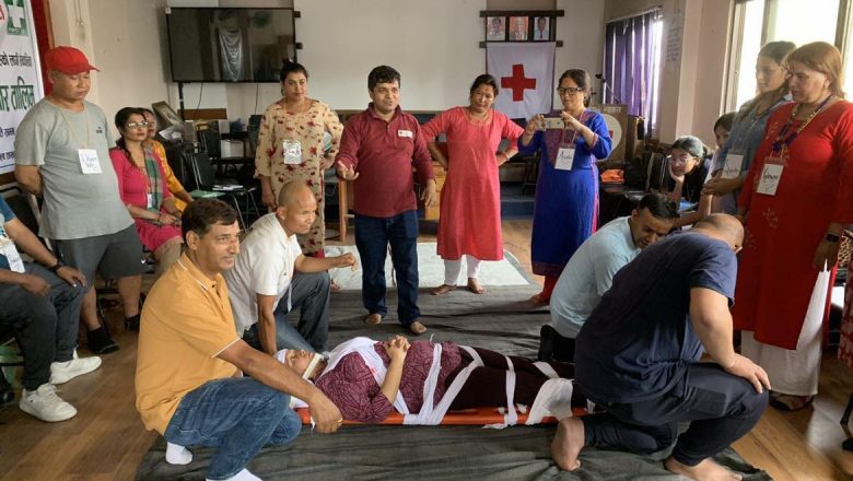 नेपाल रेडक्रस सोसाईटी काठमाडौंले ग¥यो आधारभूत प्राथामिक उपचार तालिम सम्पन्न