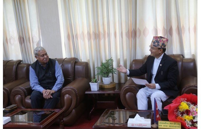 वनमन्त्री शाहीसँग भारतीय राजदूतको शिष्टाचार भेट