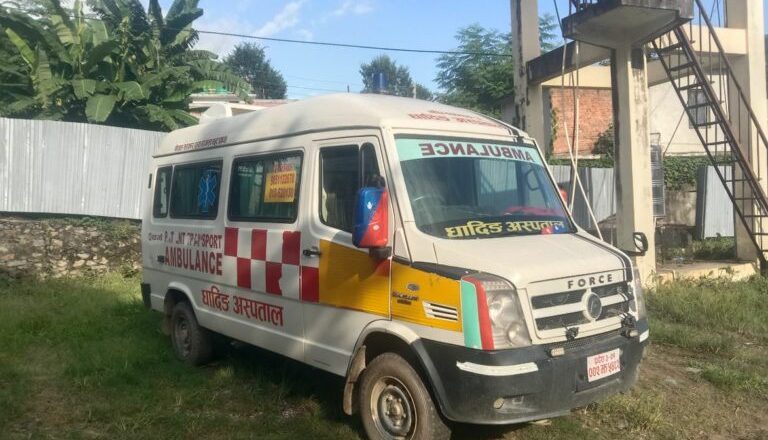 धादिङमा सञ्चालित अधिकांश एम्बुलेन्स मापदण्ड विपरीत
