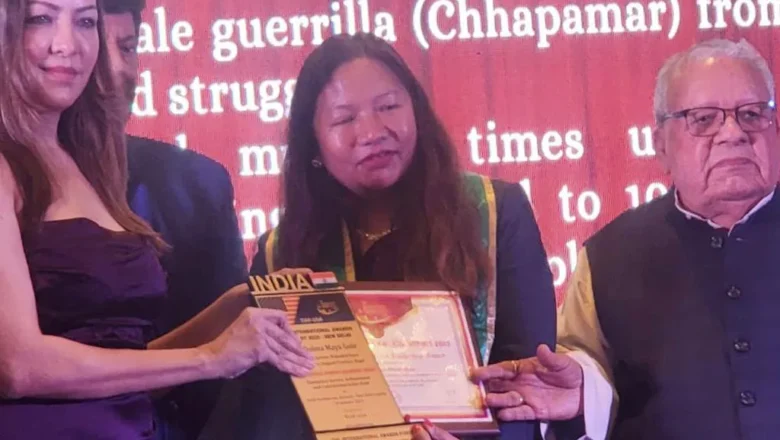 महाँकाल गाउँपालिका उपाध्यक्ष गोलेलाई अन्तर्राष्ट्रिय महिला नेतृत्व सम्मान