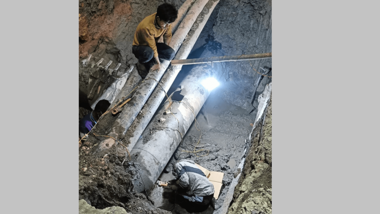 थापाथलीमा फुटेको खानेपानीको पाइप मर्मत सकियो