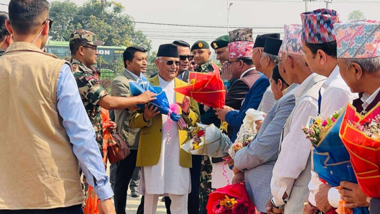 प्रधानमन्त्री ओली लुम्बिनीमा