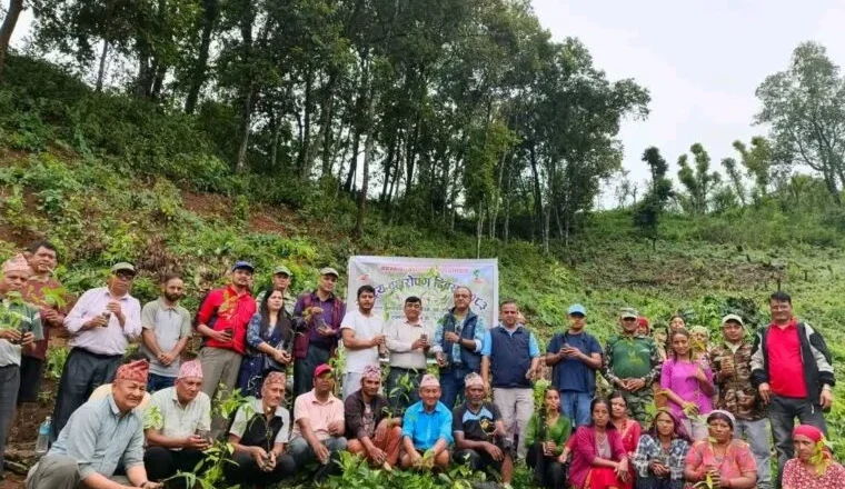 सामुदायिक वनमा एक हजार सात सय रुद्राक्ष रोपियो