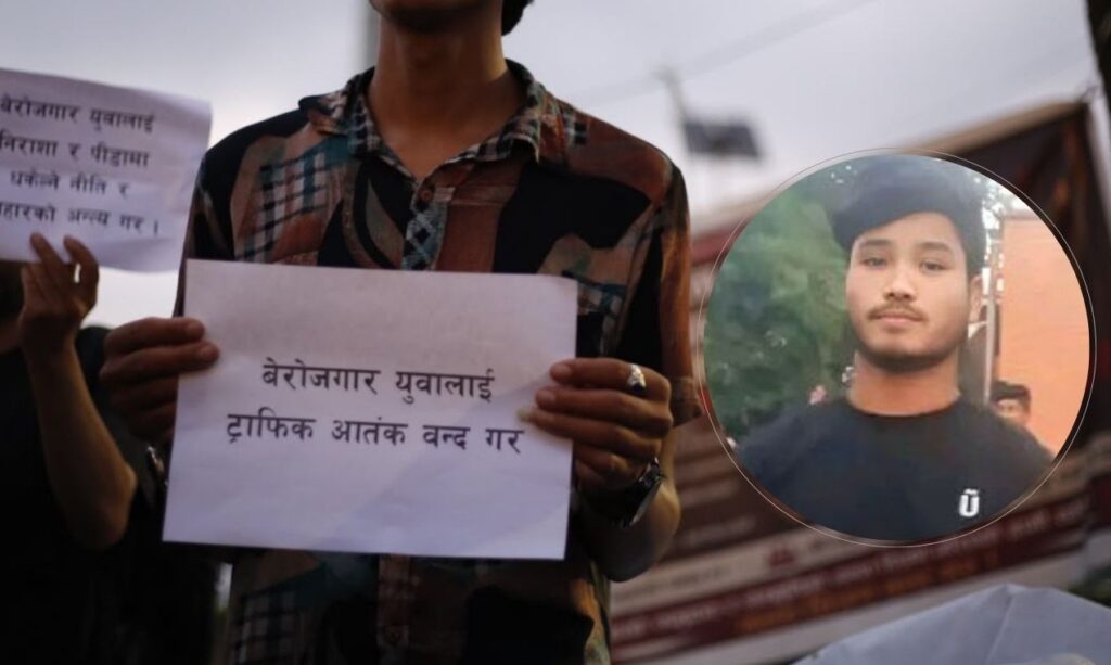 आत्मदाह प्रयास गरेका गणेशलाई जरिवाना गरिएको छैन : ट्राफिक प्रहरी